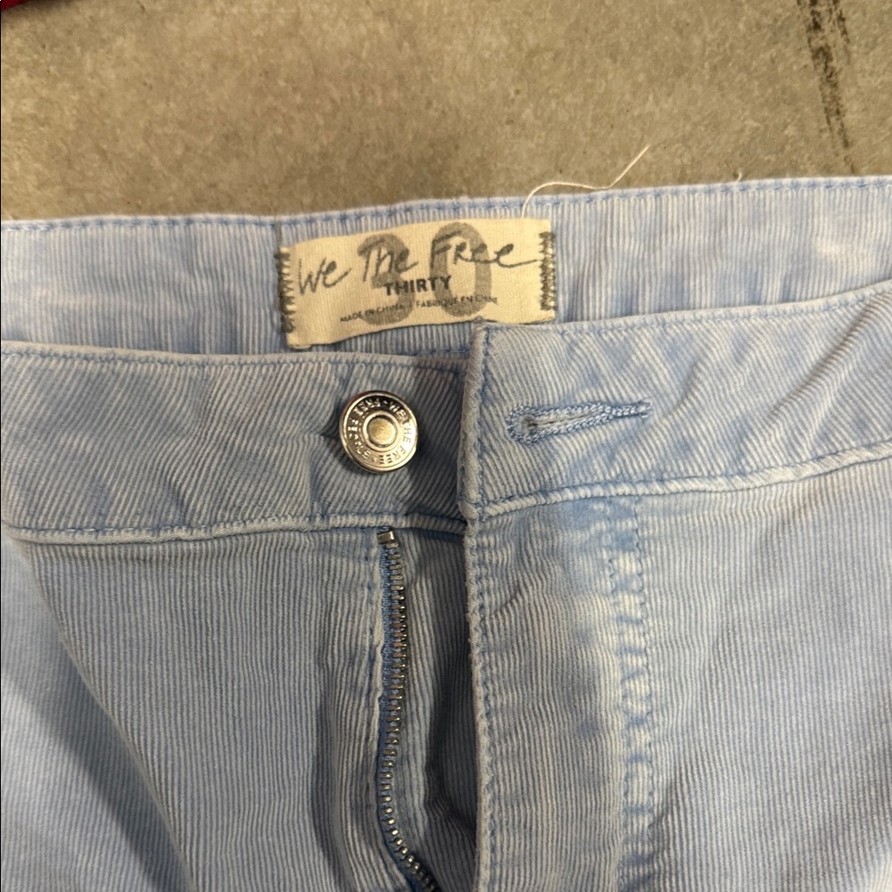We The Free Sky Blue Corduroy Trousers
